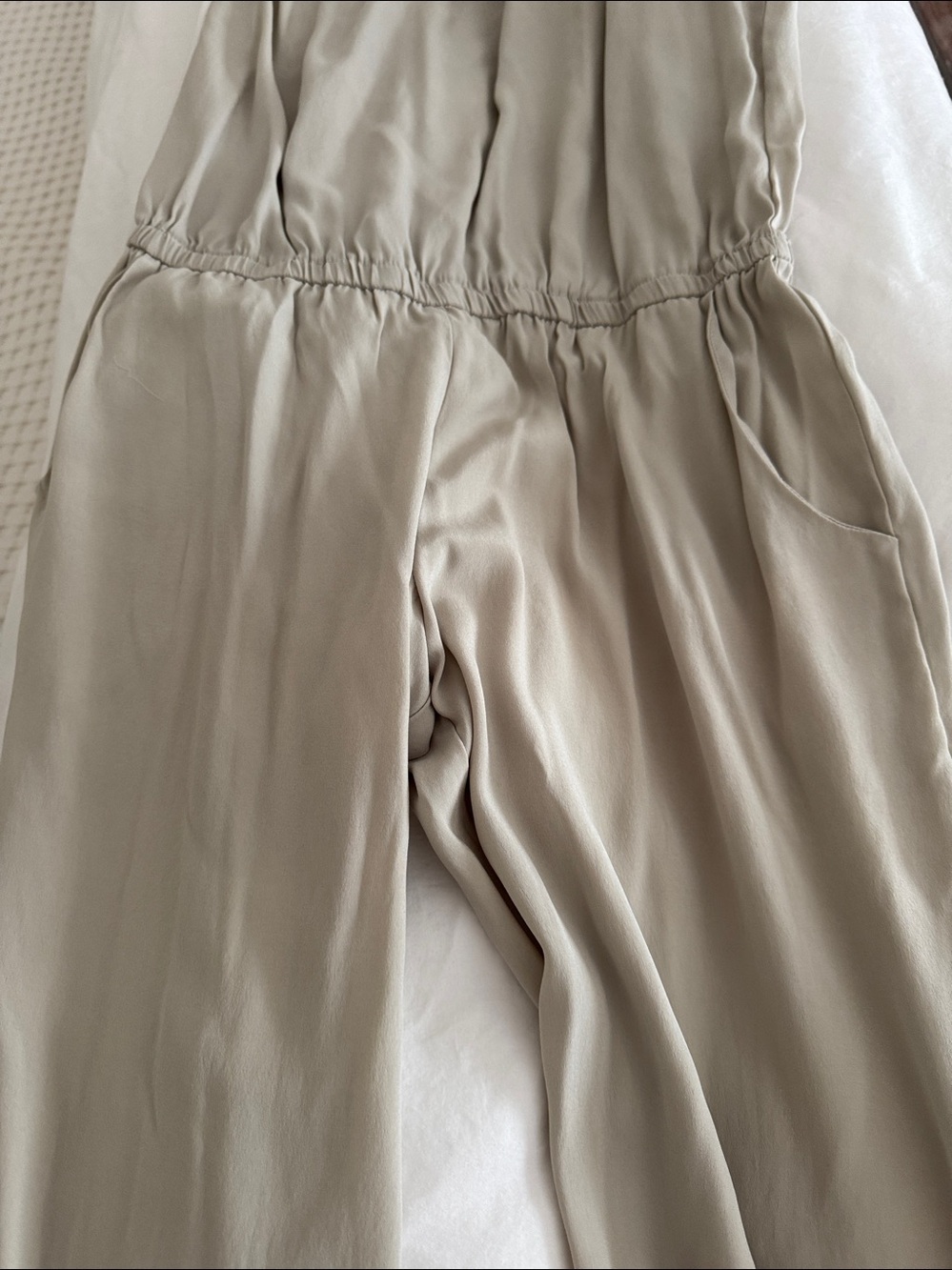 Ramy Brook silk one shoulder jumpsuit M sexy taupe beige unworn  St Barth